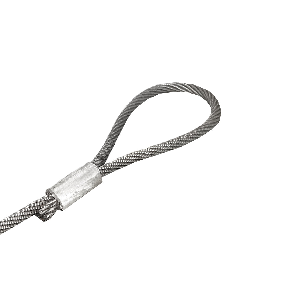 Cavo/fune in acciaio per verricello con spessore di 18 mm e lunghezza di 4 m con anelli per il traino o il sollevamento - immagine 4