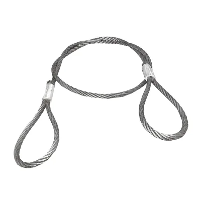 Cavo/fune in acciaio per verricello con spessore di 24 mm e lunghezza di 4 m con anelli per il traino o il sollevamento - immagine 2