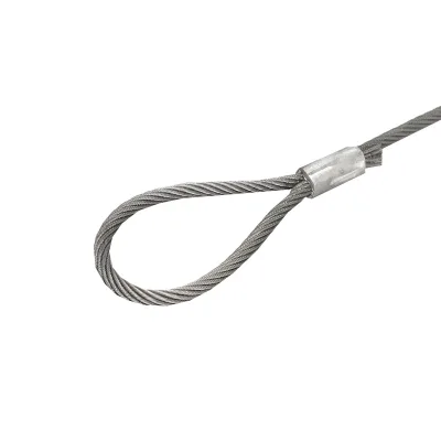 Cavo/fune in acciaio per verricello con spessore di 24 mm e lunghezza di 4 m con anelli per il traino o il sollevamento - immagine 4