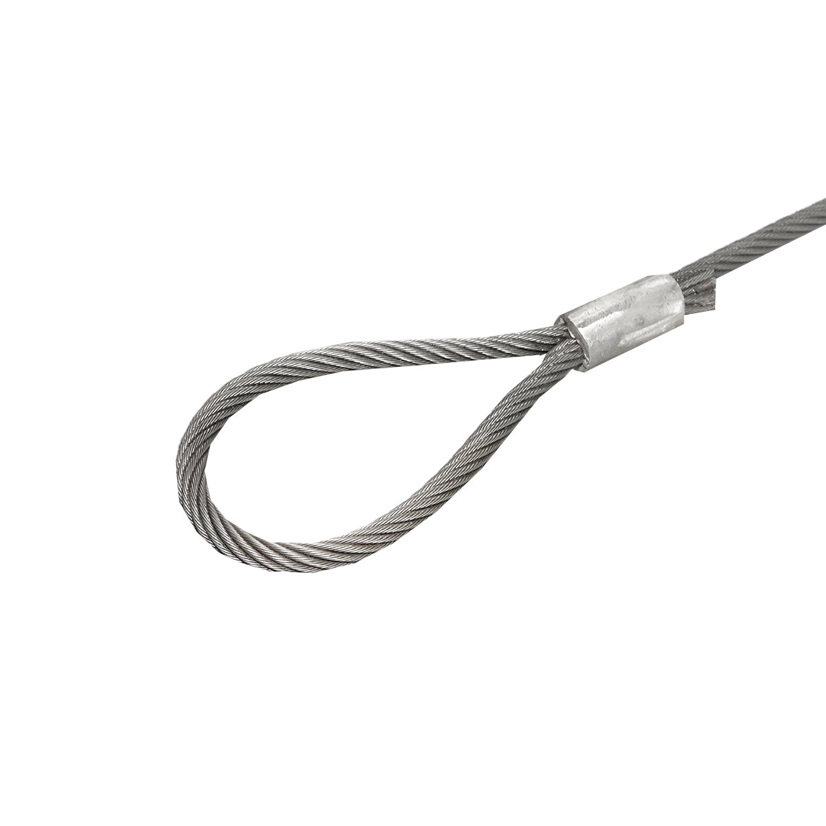 Cavo/fune in acciaio per verricello con spessore di 24 mm e lunghezza di 4 m con anelli per il traino o il sollevamento - immagine 4