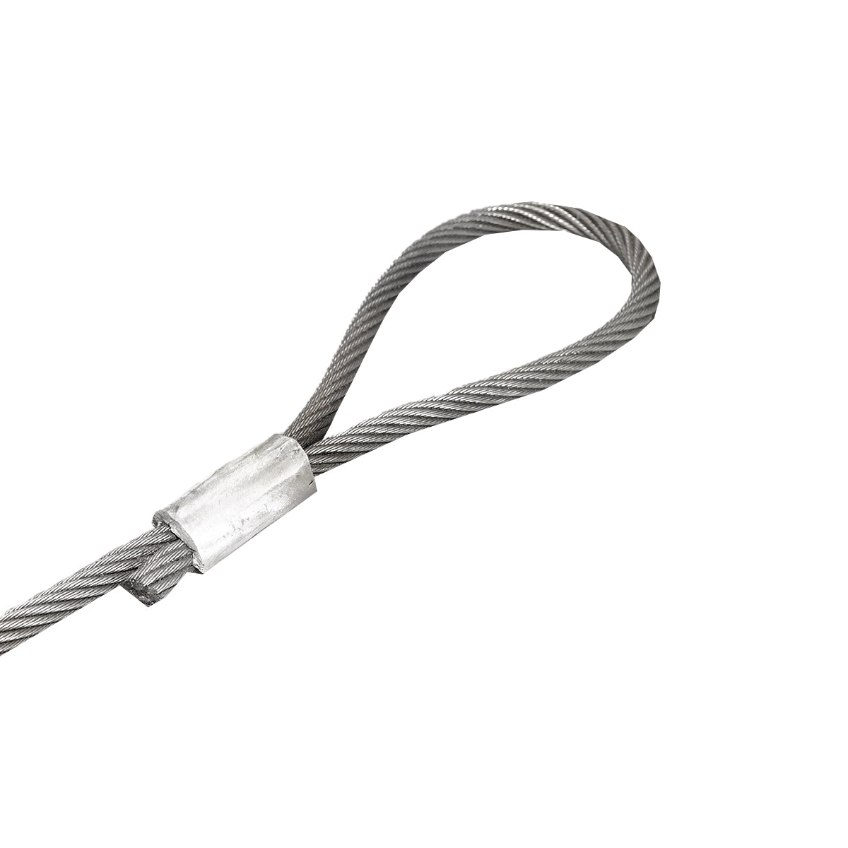 Cavo/fune in acciaio per verricello con spessore di 24 mm e lunghezza di 4 m con anelli per il traino o il sollevamento - immagine 3