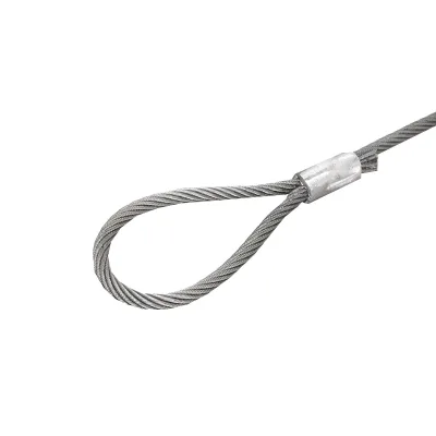 Cavo/fune in acciaio per verricello con spessore di 28 mm e lunghezza di 6 m con anelli per il traino o il sollevamento - immagine 4