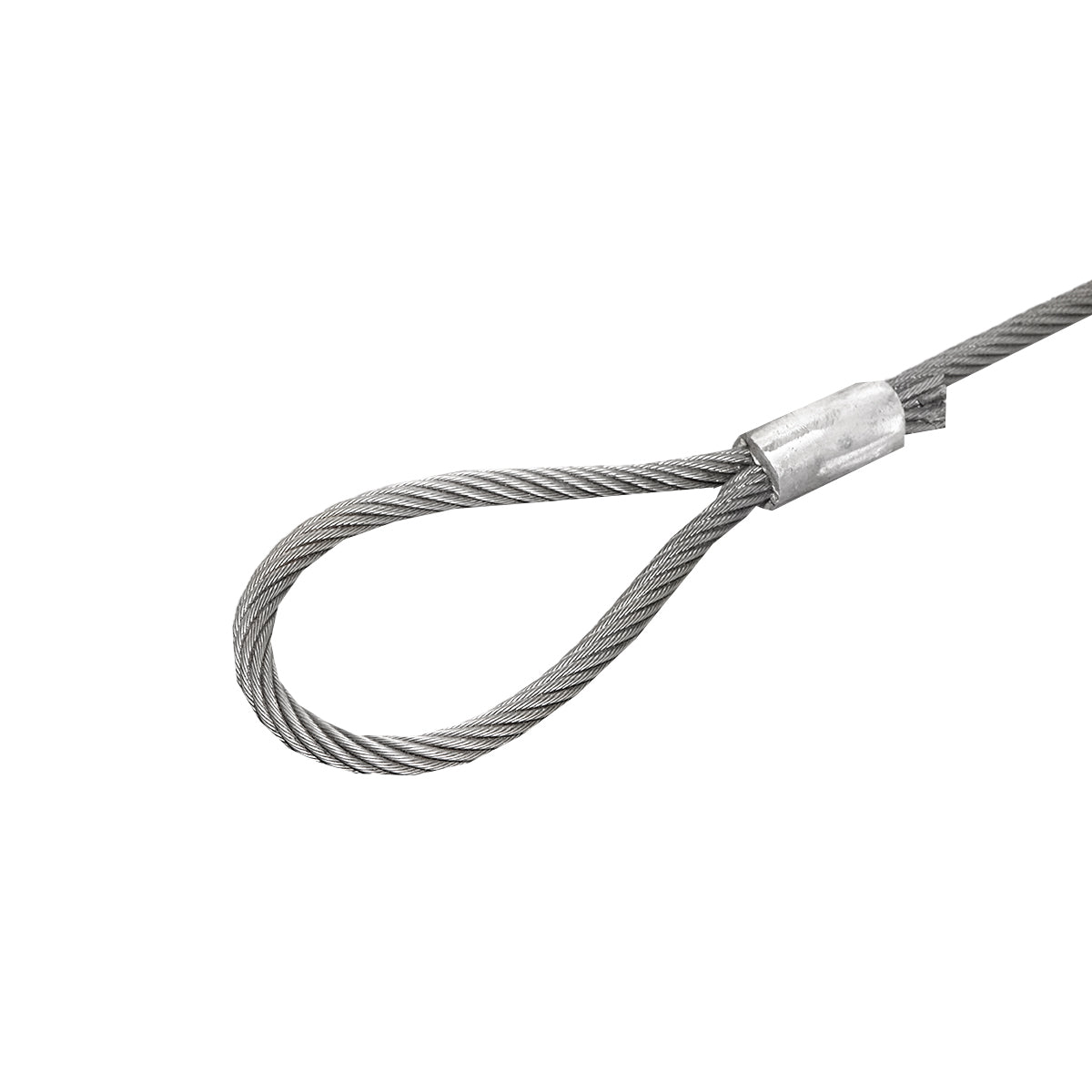Cavo/fune in acciaio per verricello con spessore di 28 mm e lunghezza di 6 m con anelli per il traino o il sollevamento - immagine 4