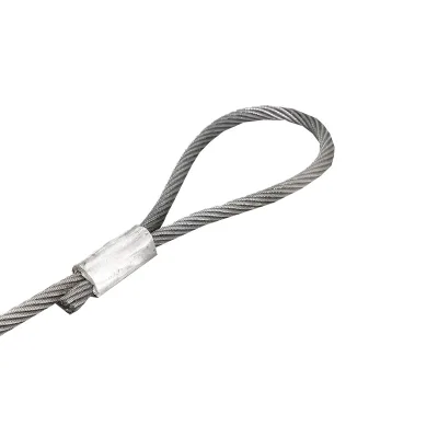 Cavo/fune in acciaio per verricello con spessore di 28 mm e lunghezza di 6 m con anelli per il traino o il sollevamento - immagine 3