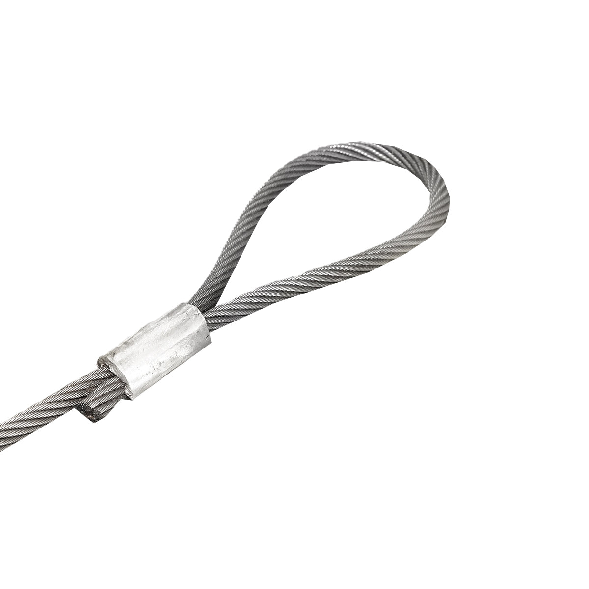 Cavo/fune in acciaio per verricello con spessore di 28 mm e lunghezza di 6 m con anelli per il traino o il sollevamento - immagine 3