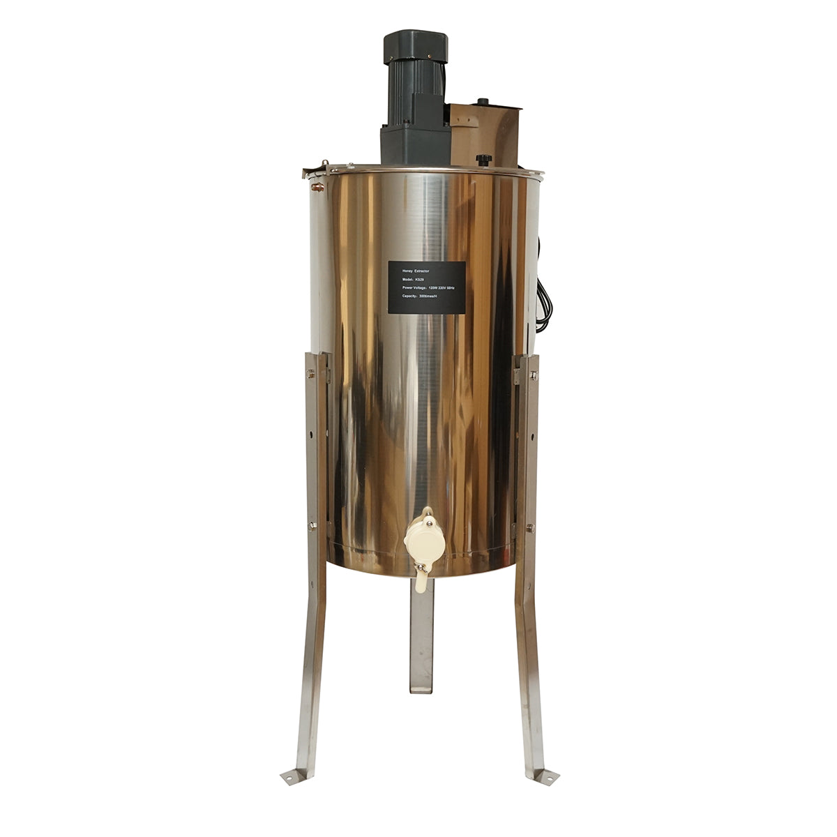 Centrifuga elettrica apicola 120W 220V, estrattore di miele in acciaio inox con 3 telai