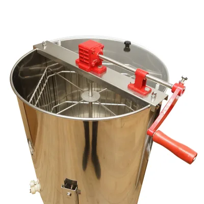 Centrifuga manuale apicola, estrattore di miele in acciaio inox con 4 telai. - immagine 3