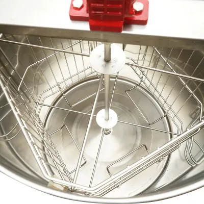 Centrifuga manuale apicola, estrattore di miele in acciaio inox con 4 telai. - immagine 5