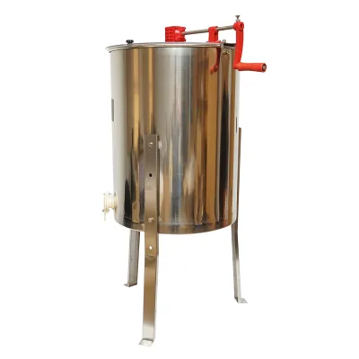 Centrifuga manuale apicola, estrattore di miele in acciaio inox con 4 telai. - immagine 2