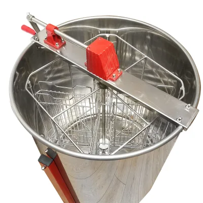 Centrifuga manuale apicola, estrattore di miele in acciaio inox con 4 telai. - immagine 5