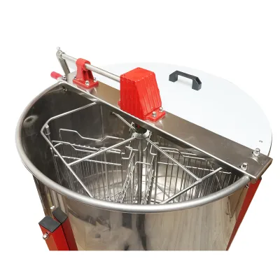 Centrifuga manuale apicola, estrattore di miele in acciaio inox con 4 telai. - immagine 6