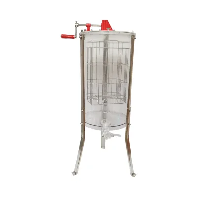 Centrifuga manuale apicola, estrattore di miele trasparente con 2 telai
