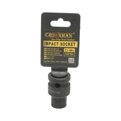 Chiave a bussola a impatto Crownman da 10 mm, attacco quadro da 1/2" in acciaio Cr-Mo