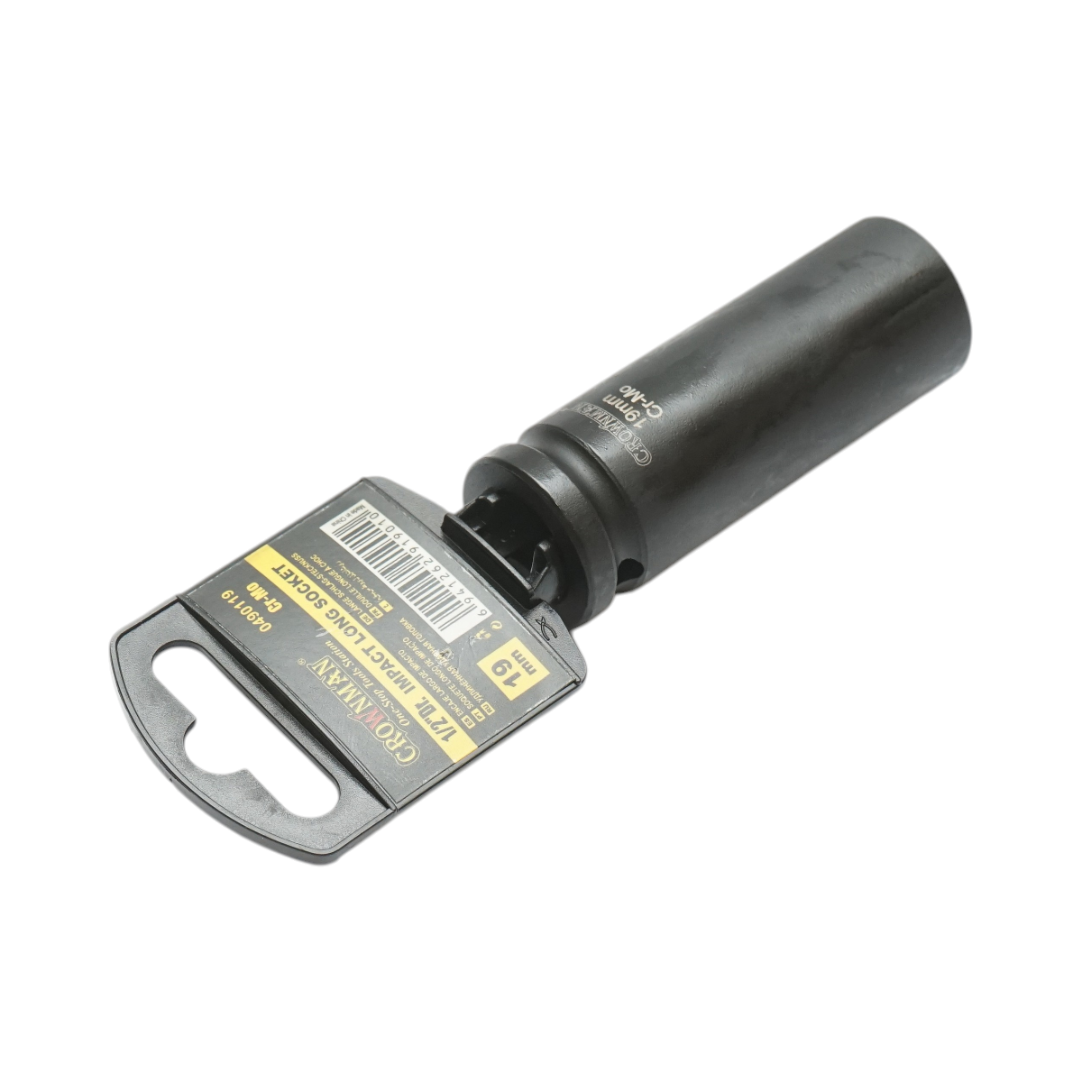 Chiave a bussola a impatto Crownman da 19 mm, quadrata in acciaio Cr-Mo da 1/2". - immagine 3