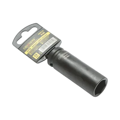 Chiave a bussola a impatto Crownman da 19 mm, quadrata in acciaio Cr-Mo da 1/2". - immagine 4