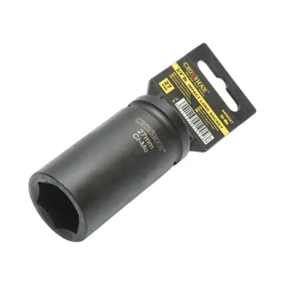 Chiave a bussola a impatto Crownman da 27 mm, attacco quadro da 3/4 di pollice in acciaio Cr-Mo - immagine 2