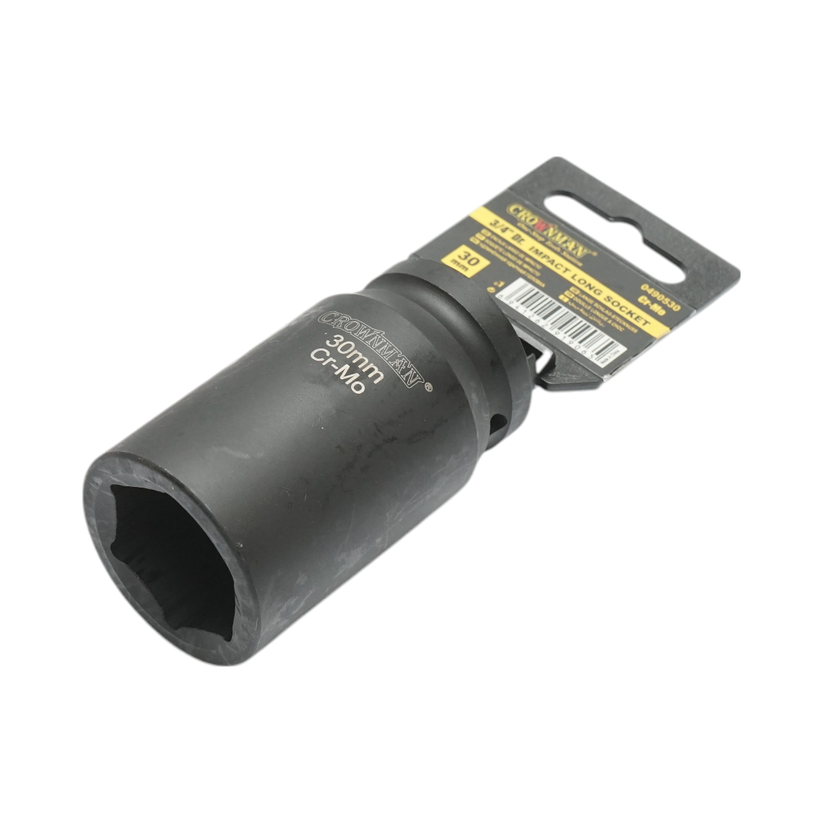 Chiave a bussola a impatto Crownman da 30 mm, attacco quadro da 3/4 di pollice in acciaio Cr-Mo - immagine 2