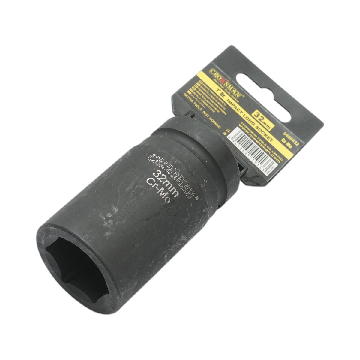 Chiave a bussola a impatto Crownman da 32 mm, attacco quadro da 1 pollice in acciaio Cr-Mo - immagine 2