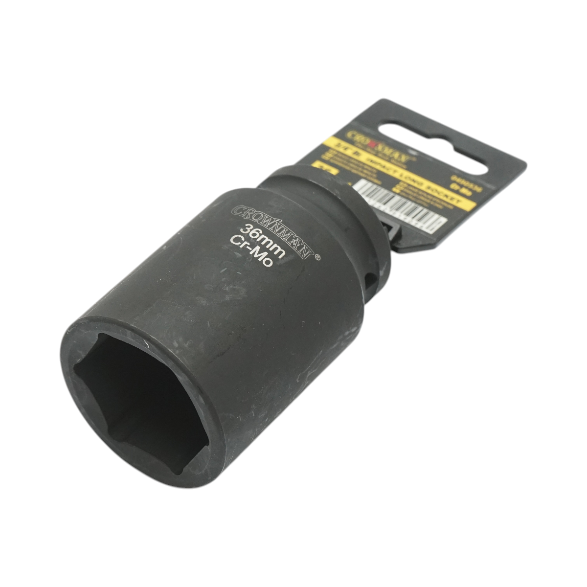Chiave a bussola a impatto Crownman da 36 mm, attacco quadro da 3/4" in acciaio Cr-Mo - immagine 2
