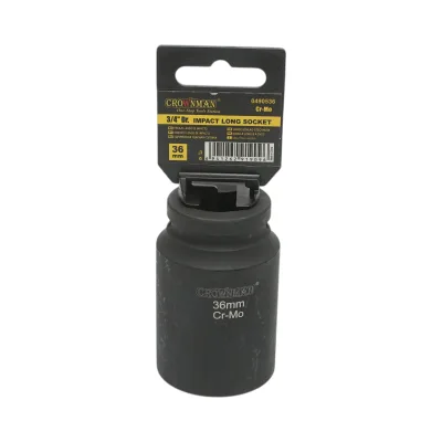 Chiave a bussola a impatto Crownman da 36 mm, attacco quadro da 3/4" in acciaio Cr-Mo