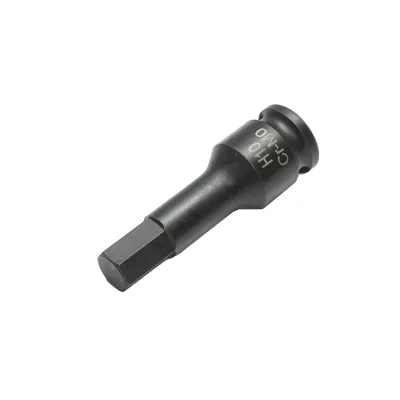 Chiave a bussola a impatto esagonale H10, 60 mm, quadrata 3/8 Cr-Mo - immagine 2