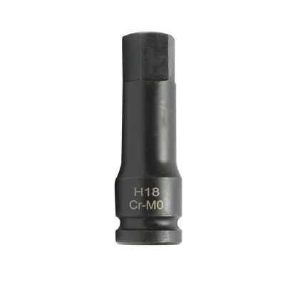 Chiave a bussola a impatto esagonale H18, 78 mm, quadrata 1/2 Cr-Mo