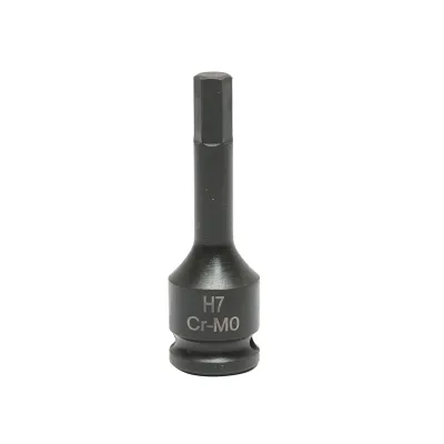Chiave a bussola a impatto esagonale H7, 60 mm, quadrata 3/8 Cr-Mo