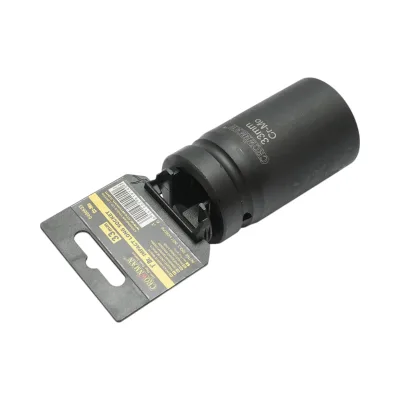 Chiave a bussola a percussione lunga 33 mm, 1 pollice quadrato, materiale Cr-Mo, norma DIN 3121, industriale Crownman - immagine 3