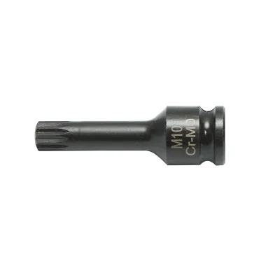 Chiave a bussola a percussione scanalata M10, 60 mm, attacco quadrato Cr-Mo da 3/8" - immagine 3