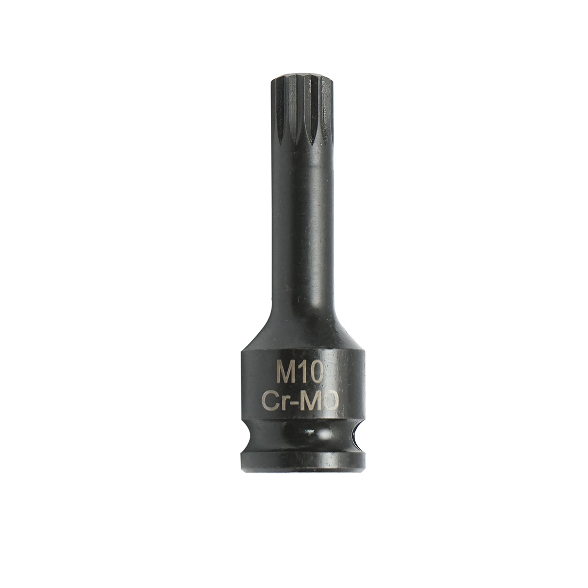 Chiave a bussola a percussione scanalata M10, 60 mm, attacco quadrato Cr-Mo da 3/8"