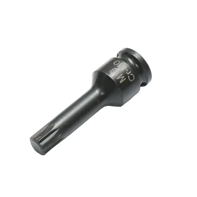 Chiave a bussola a percussione scanalata M10, 60 mm, attacco quadrato Cr-Mo da 3/8" - immagine 2