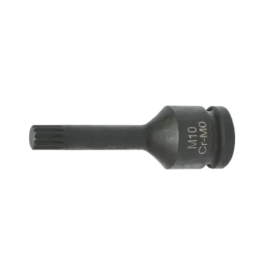 Chiave a bussola a percussione scanalata M10, 78 mm, 1/2 quadrato Cr-Mo - immagine 3