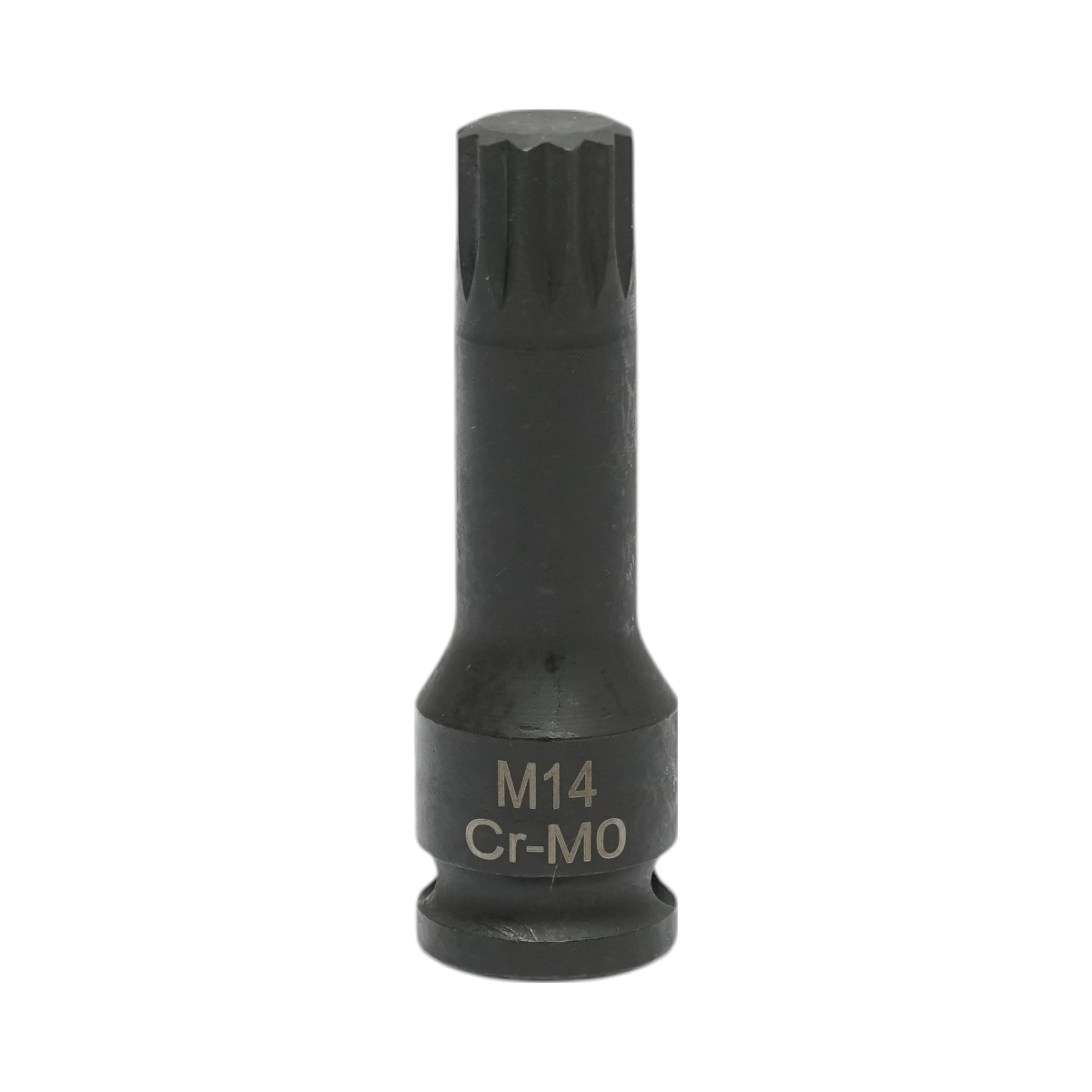 Chiave a bussola a percussione scanalata M14, 60 mm, attacco quadrato Cr-Mo da 3/8