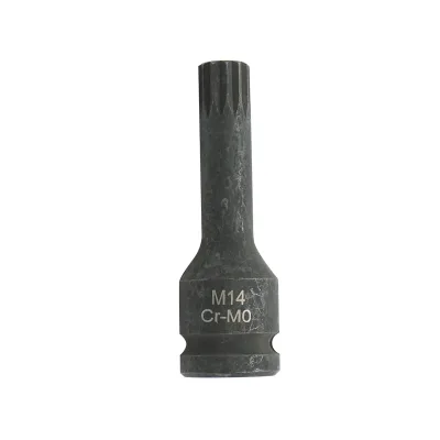 Chiave a bussola a percussione scanalata M14, 78 mm, 1/2 quadrato Cr-Mo