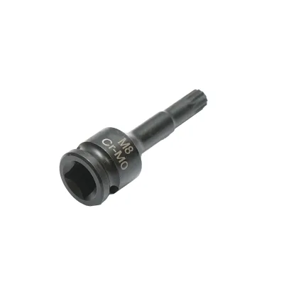 Chiave a bussola a percussione scanalata M8, 60 mm, quadrata da 3/8 Cr-Mo - immagine 4