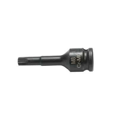 Chiave a bussola a percussione scanalata M8, 60 mm, quadrata da 3/8 Cr-Mo - immagine 3