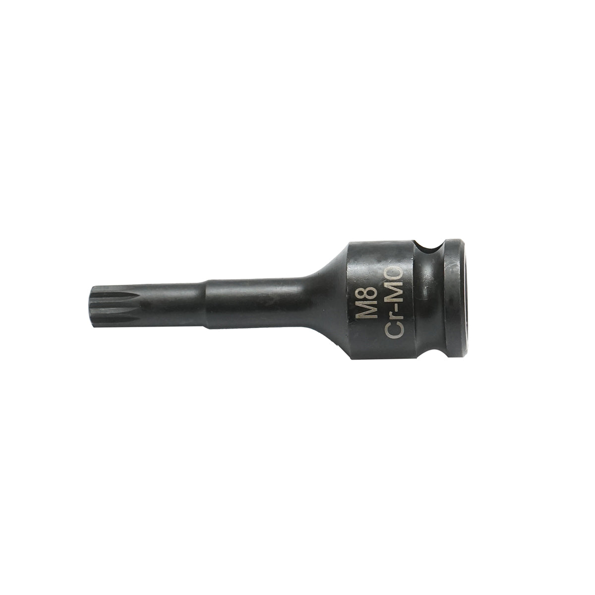 Chiave a bussola a percussione scanalata M8, 60 mm, quadrata da 3/8 Cr-Mo - immagine 3