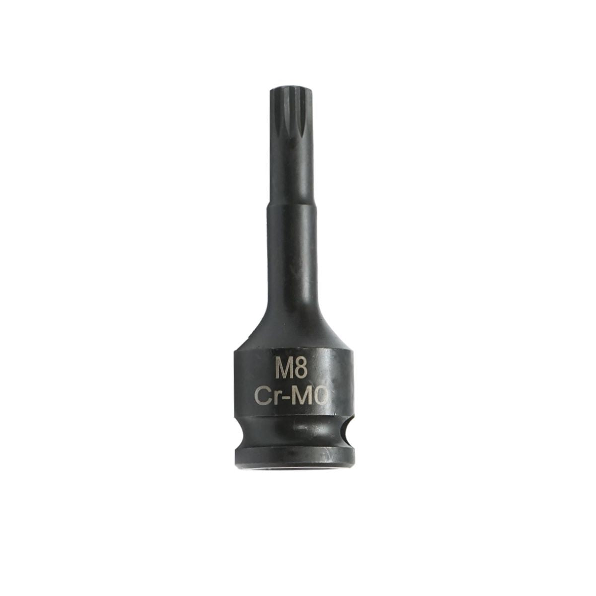 Chiave a bussola a percussione scanalata M8, 60 mm, quadrata da 3/8 Cr-Mo