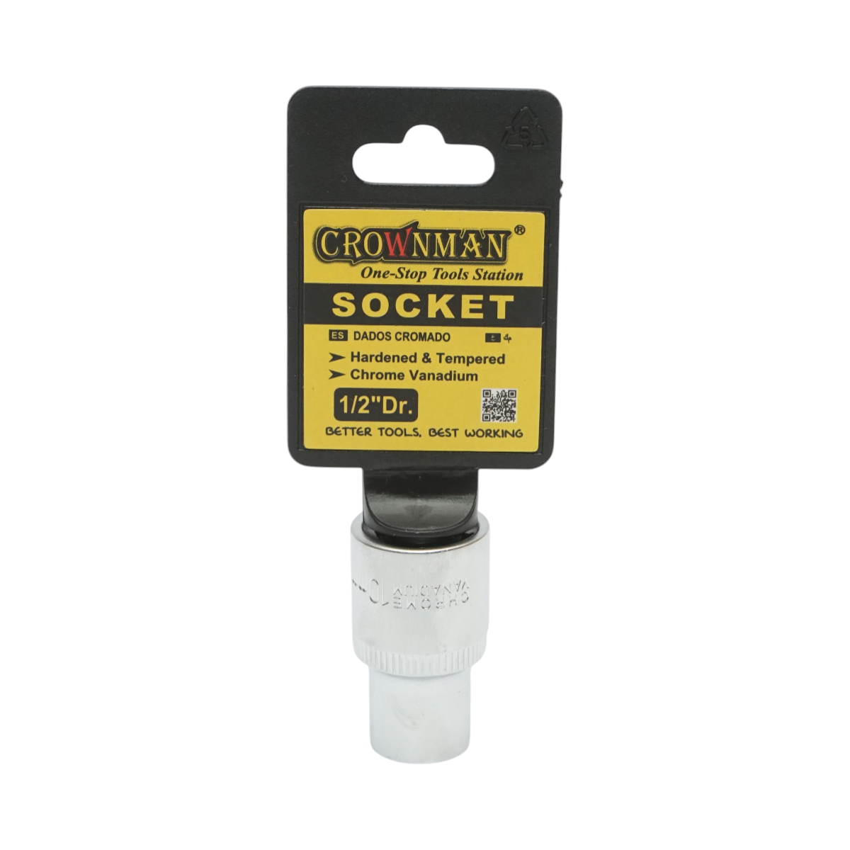 Chiave a bussola quadrata Crownman da 10 mm 1/2 Cr-V