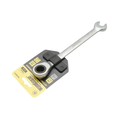 Chiave combinata Crownman da 10 mm in acciaio Cr-V con cricchetto - immagine 2