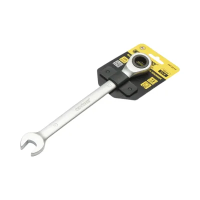 Chiave combinata Crownman da 10 mm in acciaio Cr-V con cricchetto - immagine 3