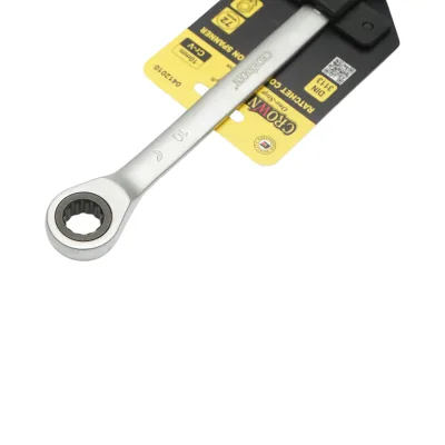 Chiave combinata Crownman da 10 mm in acciaio Cr-V con cricchetto - immagine 5