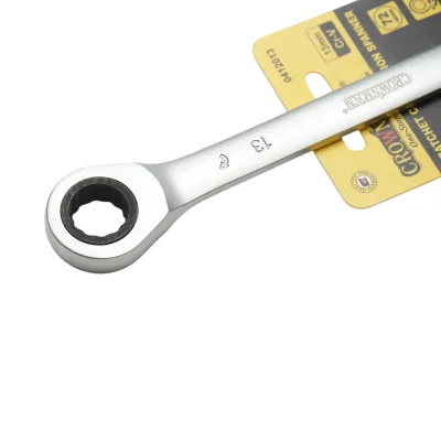 Chiave combinata Crownman da 13 mm in acciaio Cr-V con cricchetto - immagine 5