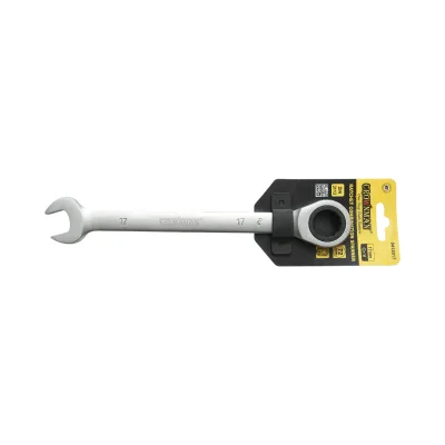 Chiave combinata Crownman da 17 mm in acciaio Cr-V con cricchetto