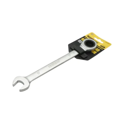 Chiave combinata Crownman da 17 mm in acciaio Cr-V con cricchetto - immagine 3