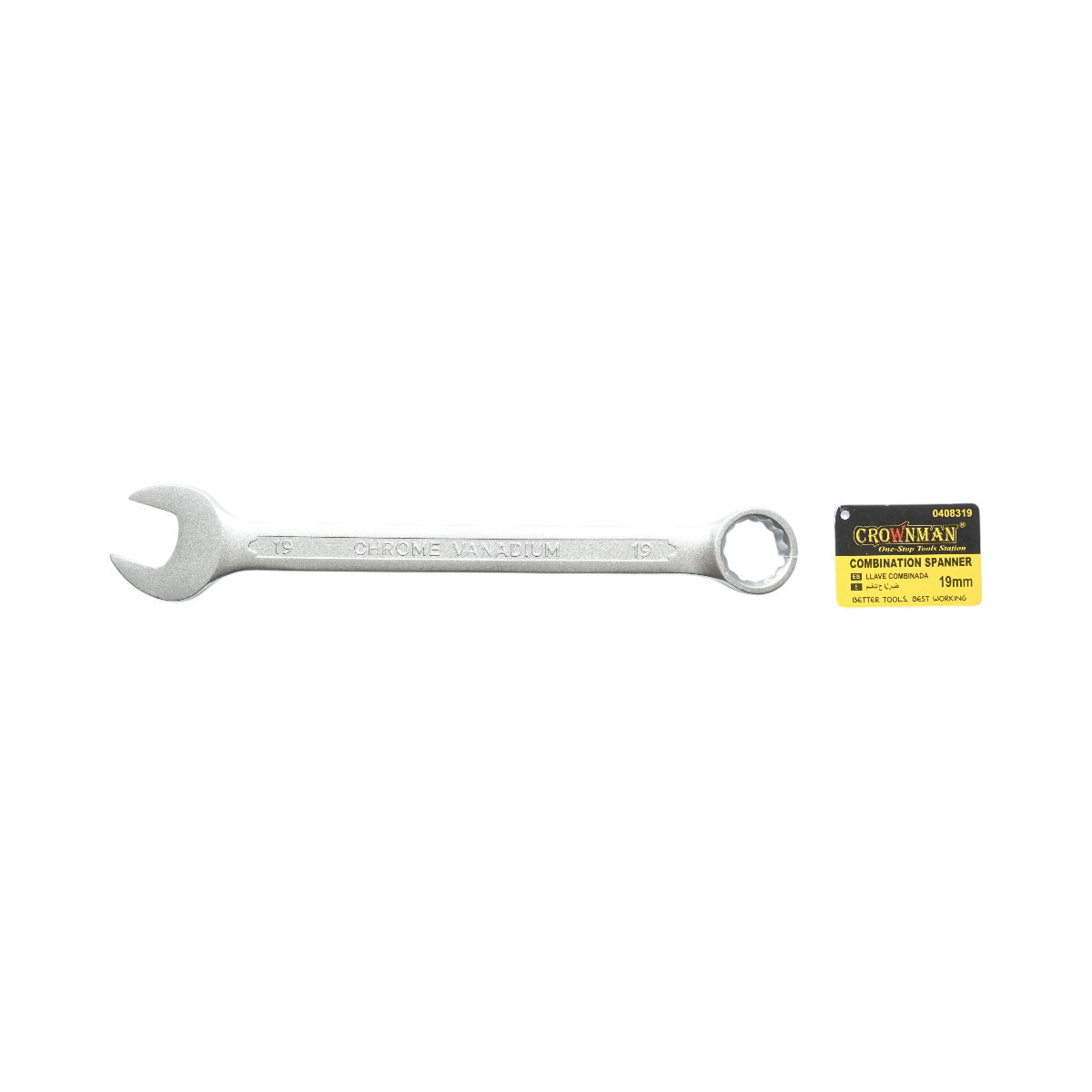 Chiave combinata Crownman da 19 mm in acciaio Cr-V