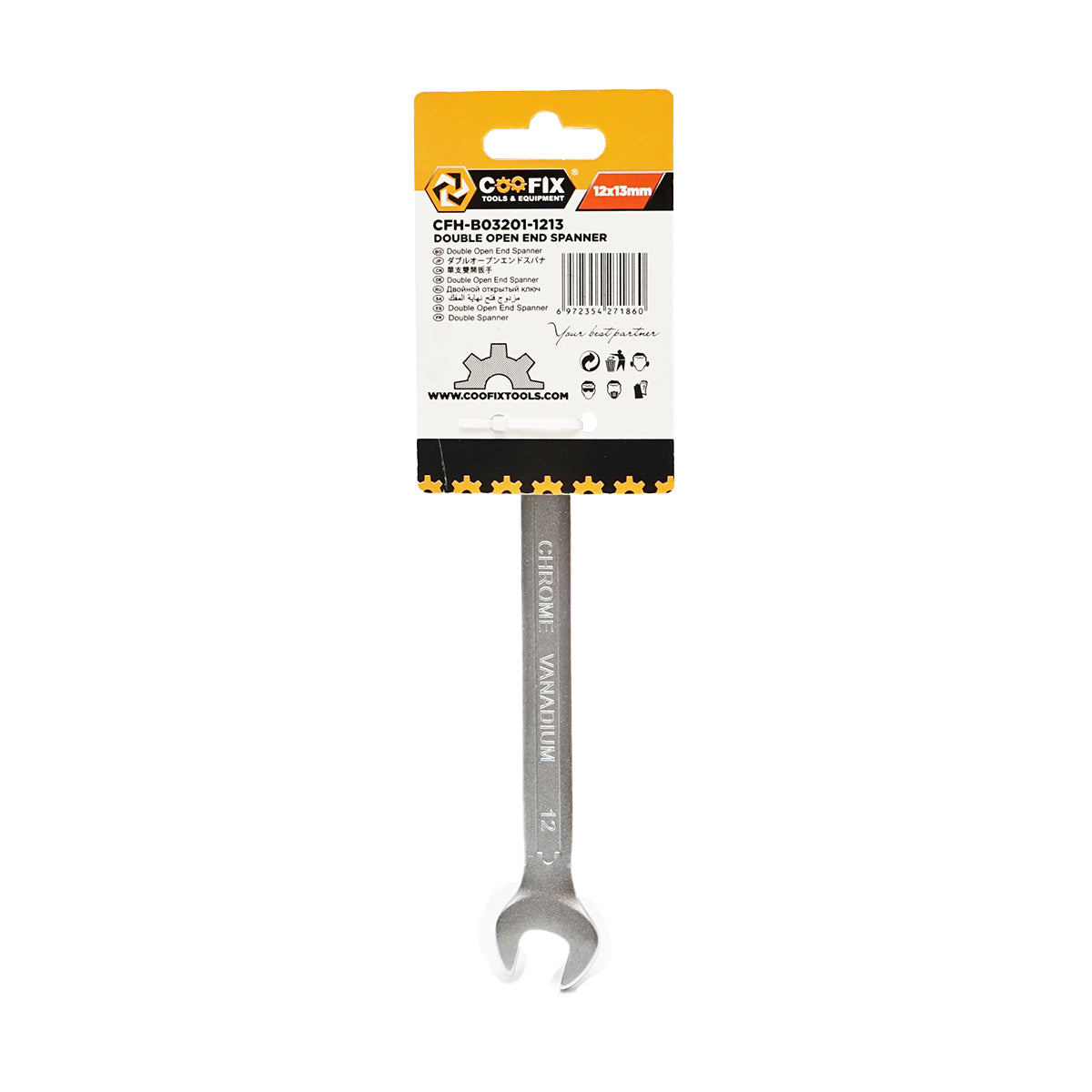 Chiave fissa doppia 12x13 mm professionale Coofix - immagine 2
