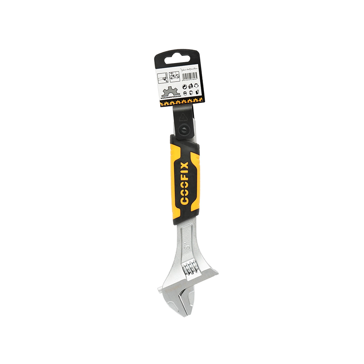 Chiave francese regolabile 200 mm con manico in gomma antiscivolo professionale 8 pollici GripPlus - immagine 2