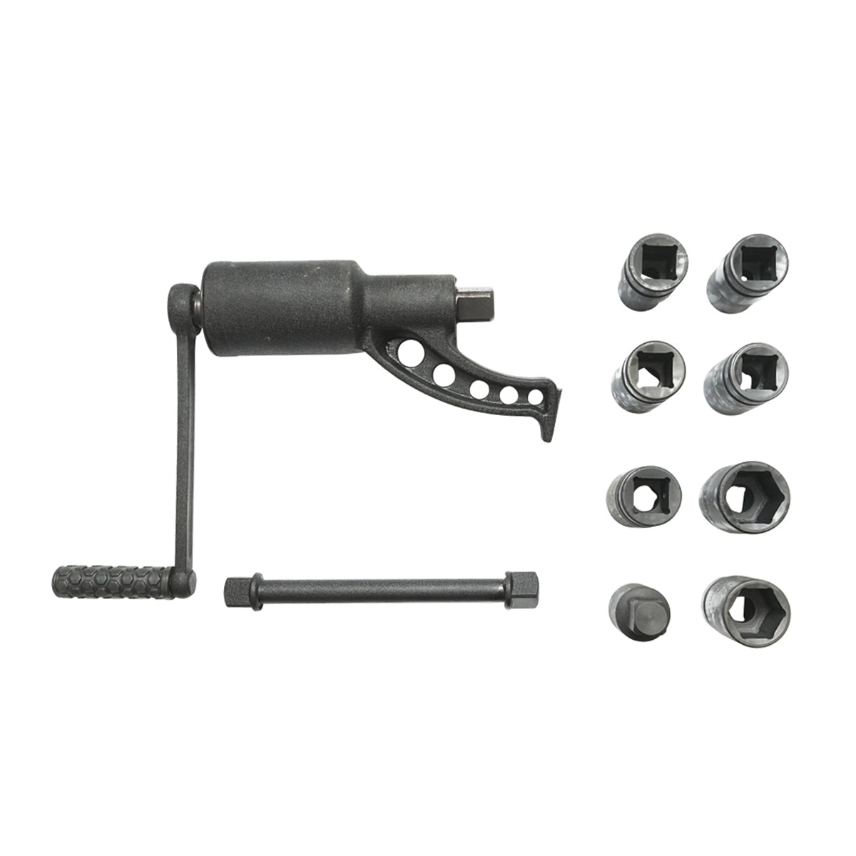 Chiave per smontare ruote di camion con riduttore a 2 velocità con bussole da 24, 27, 30, 32, 33, 36, 38 mm Breckner Germany - immagine 3