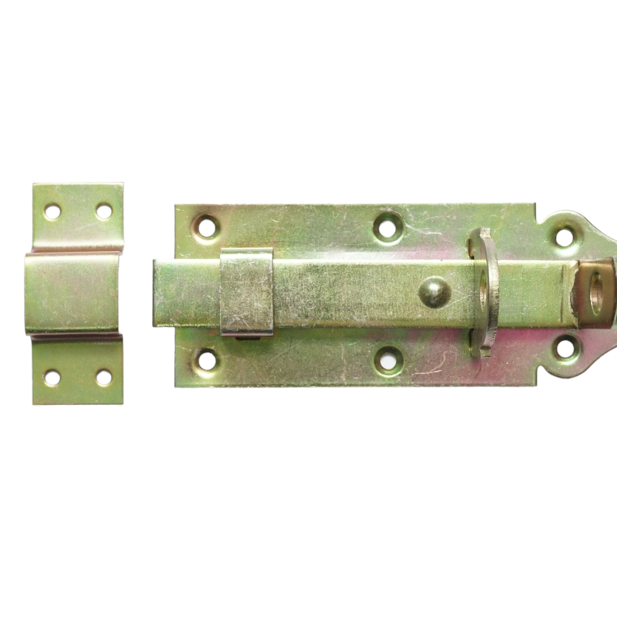 Chiavistello piatto da 120 mm con blocco per lucchetto